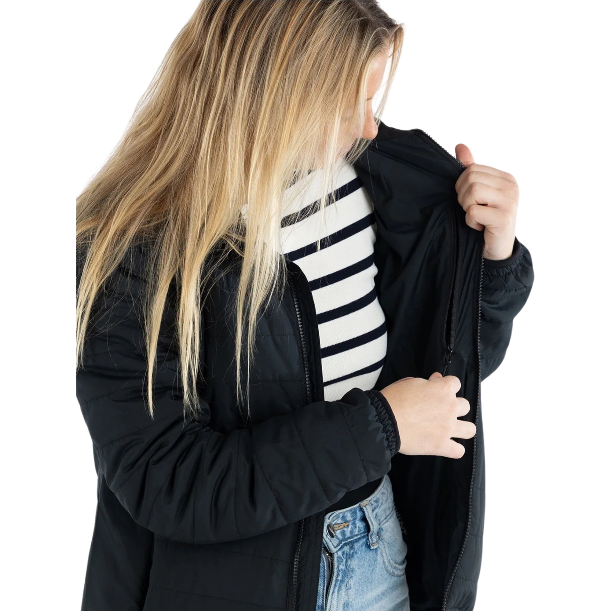 2026 Dryrobe Womens Mid Layer Packable Jacket W100-JCKT - Black